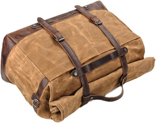 DEEPKEE original nubuck handmade full-grain genuine leather cowhide bag DEEPKEE ® Travel Duffle Bag a.k.a #5166