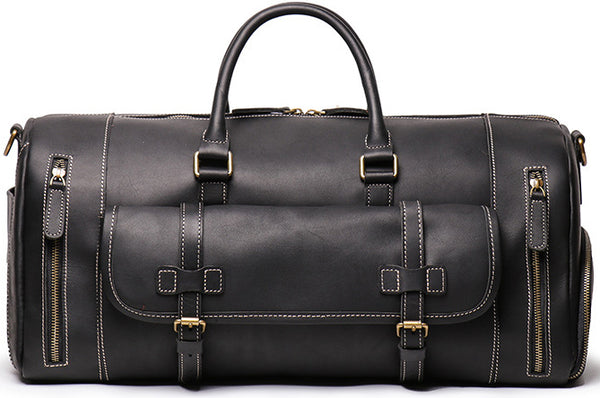 DEEPKEE original nubuck handmade full-grain genuine leather cowhide bag DEEPKEE HANDMADE | Caesar Crazy Horse Leather Luggage bag No.1188