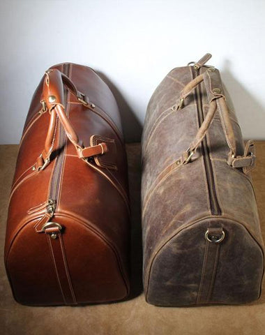 GENUINE LEATHER MENS COOL WEEKENDER BAG TRAVEL BAG DUFFLE BAGS OVERNIGHT BAG HOLDALL BAG FOR MEN
