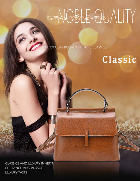 DEEPKEE original nubuck handmade full-grain genuine leather cowhide bag Cowhide Satchel Bag for Outgoing #6975-D