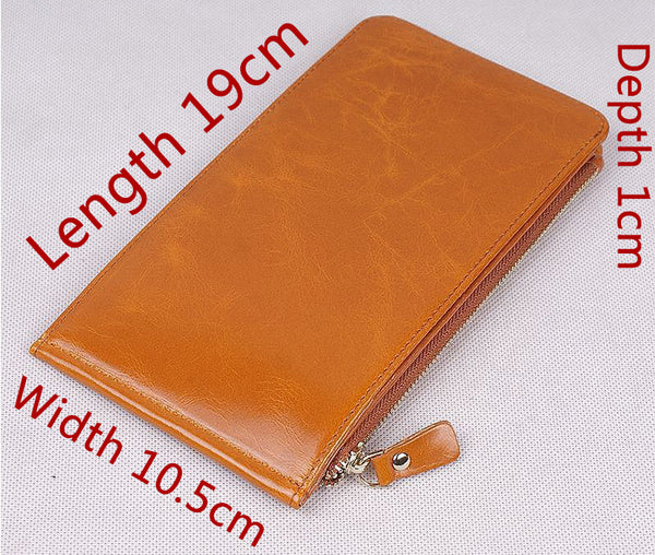 DEEPKEE original nubuck handmade full-grain genuine leather cowhide bag Oil Wax Leather Cowhide Ultra Clutch No.3045