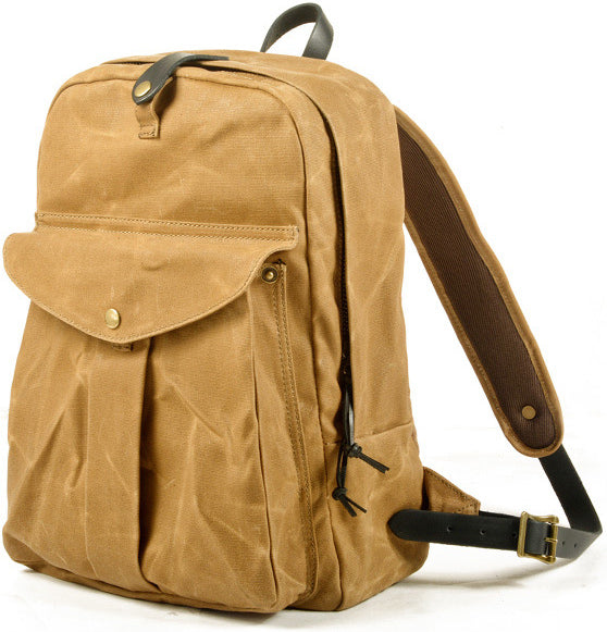 DEEPKEE original nubuck handmade full-grain genuine leather cowhide bag Outdoor canvas mountaineering backpack #5035