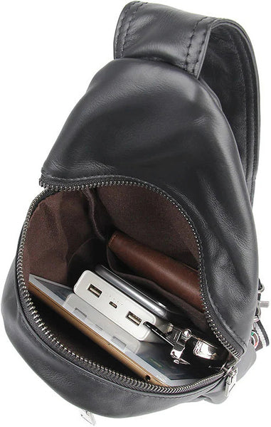 DEEPKEE original nubuck handmade full-grain genuine leather cowhide bag Deepkee Handcraft Cowhide Crossbody Sling Diagonal Bag #4022