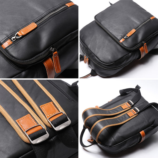 DEEPKEE original nubuck handmade full-grain genuine leather cowhide bag The Cowhide Travel Backpack #1788