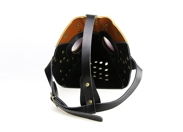DEEPKEE original nubuck handmade full-grain genuine leather cowhide bag Steampunk Plague Doctor Bird Beak, Medieval Bubonic DR Costume Masquerade Masks # FHG090