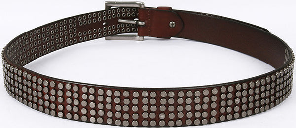 DEEPKEE original nubuck handmade full-grain genuine leather cowhide bag Deepkee Handcrafted Cowhide Circle Rivet Belt #687856