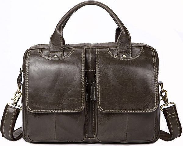 DEEPKEE original nubuck handmade full-grain genuine leather cowhide bag HANDMADE COWHIDE BRIEFCASE #8002