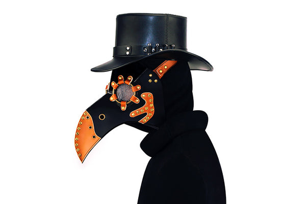 DEEPKEE original nubuck handmade full-grain genuine leather cowhide bag PLAGUE DR. STEAMPUNK #HG65007