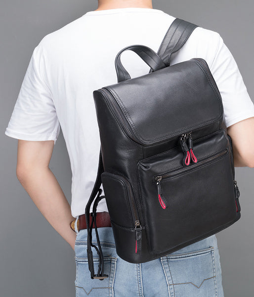 DEEPKEE original nubuck handmade full-grain genuine leather cowhide bag DEEPKEE real LEATHER Crocodile Design Style Cowhide Backpack #1269