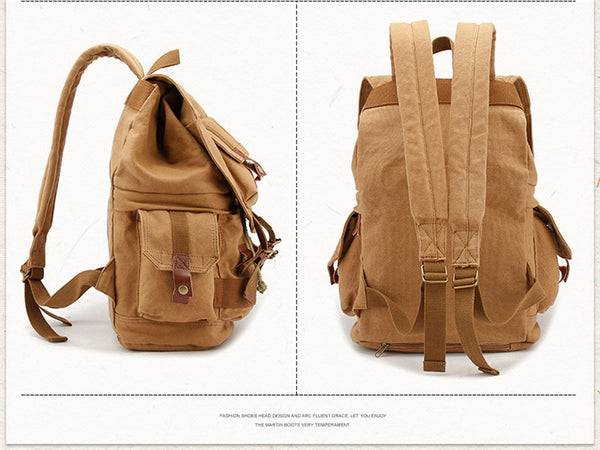 DEEPKEE original nubuck handmade full-grain genuine leather cowhide bag Casual Retro Photography Backpack Bag #F1233