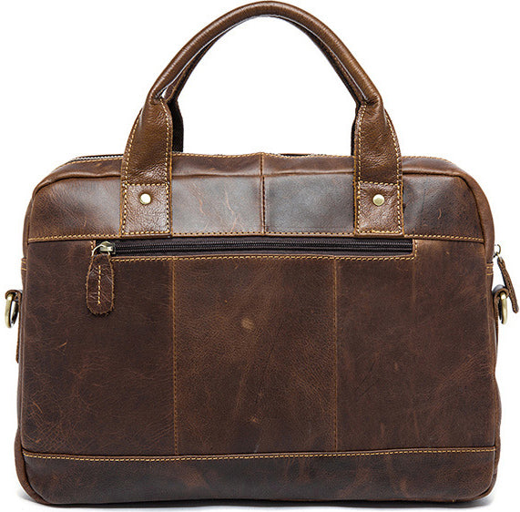 DEEPKEE original nubuck handmade full-grain genuine leather cowhide bag HANDMADE COWHIDE BRIEFCASE #8002