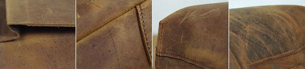 DEEPKEE original nubuck handmade full-grain genuine leather cowhide bag Oswald Trip Bag No.30196