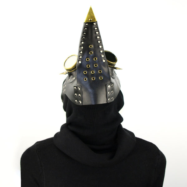 DEEPKEE original nubuck handmade full-grain genuine leather cowhide bag Steampunk Plague Bird Beak Mask Halloween Prom Party Headgear #HG079