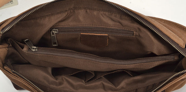 DEEPKEE original nubuck handmade full-grain genuine leather cowhide bag Basis Briefcase Messenger Bags #2167K