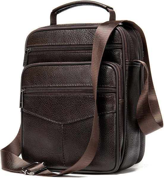 DEEPKEE original nubuck handmade full-grain genuine leather cowhide bag Genuine Leather Vintage Cowhide Crossbody Bag #6042