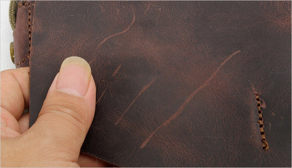 DEEPKEE original nubuck handmade full-grain genuine leather cowhide bag Vintage Waxed Canvas Backpack, Waterproof Rucksack # 8064K_1