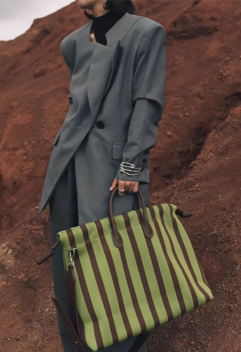 DEEPKEE original nubuck handmade full-grain genuine leather cowhide bag 托特包購物袋 187號