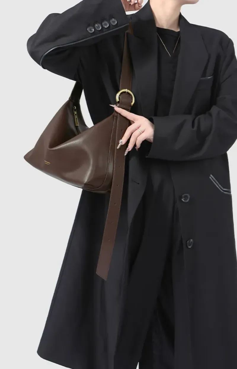 DEEPKEE original nubuck handmade full-grain genuine leather cowhide bag 軟皮斜挎包A234號