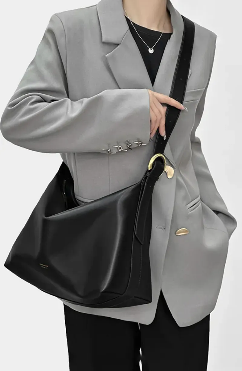 DEEPKEE original nubuck handmade full-grain genuine leather cowhide bag 軟皮斜挎包A234號