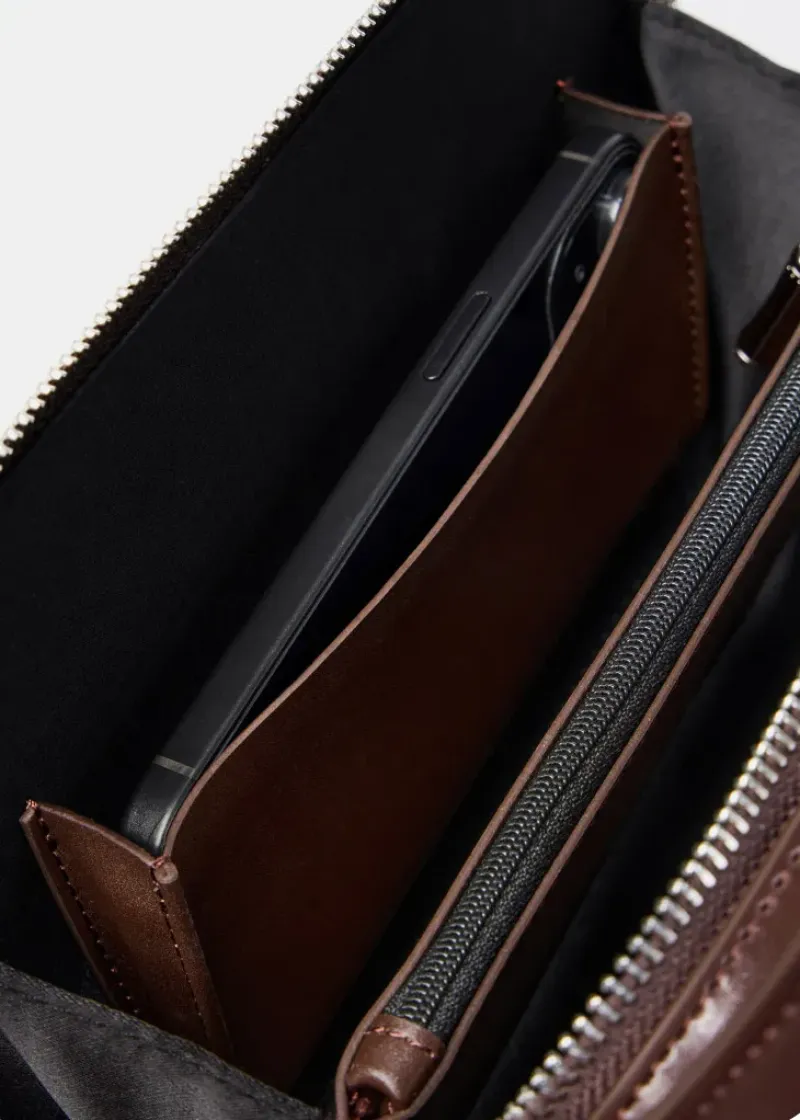 DEEPKEE original nubuck handmade full-grain genuine leather cowhide bag bread掛耳小方包#2950號