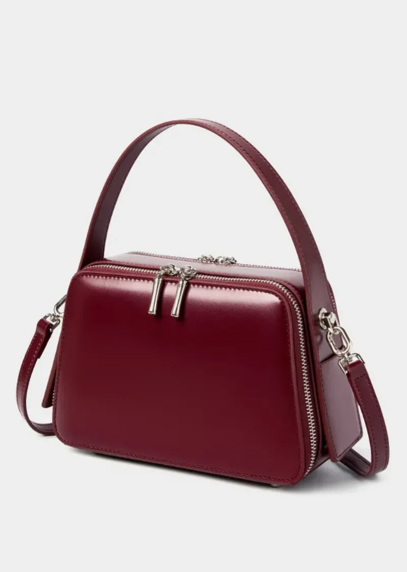 DEEPKEE original nubuck handmade full-grain genuine leather cowhide bag bread掛耳小方包#2950號