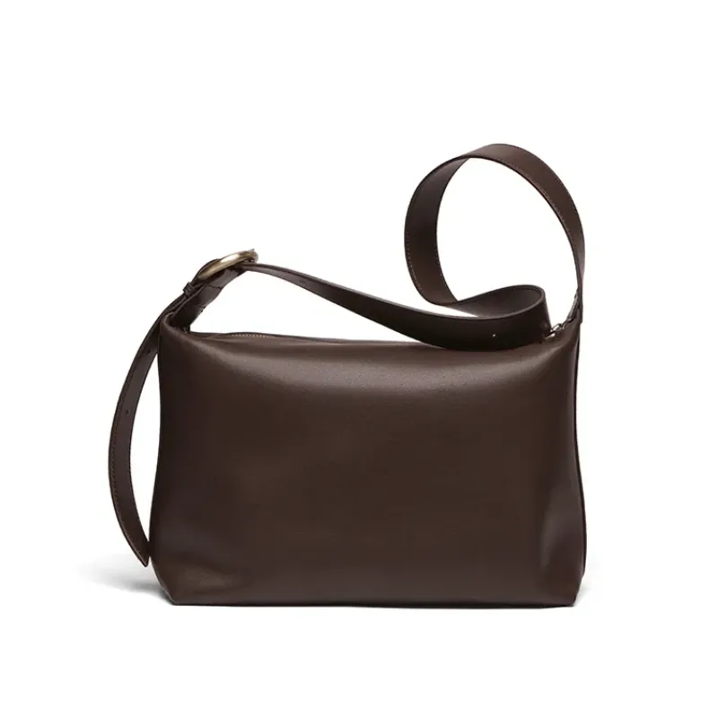 DEEPKEE original nubuck handmade full-grain genuine leather cowhide bag 軟皮斜挎包A234號