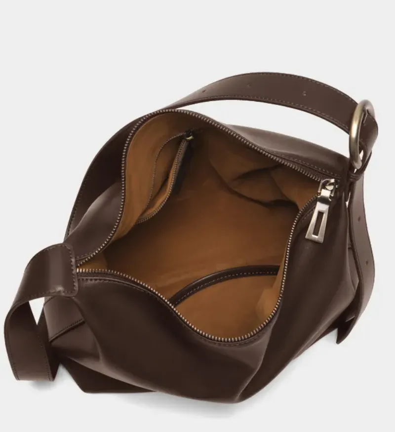 DEEPKEE original nubuck handmade full-grain genuine leather cowhide bag 軟皮斜挎包A234號