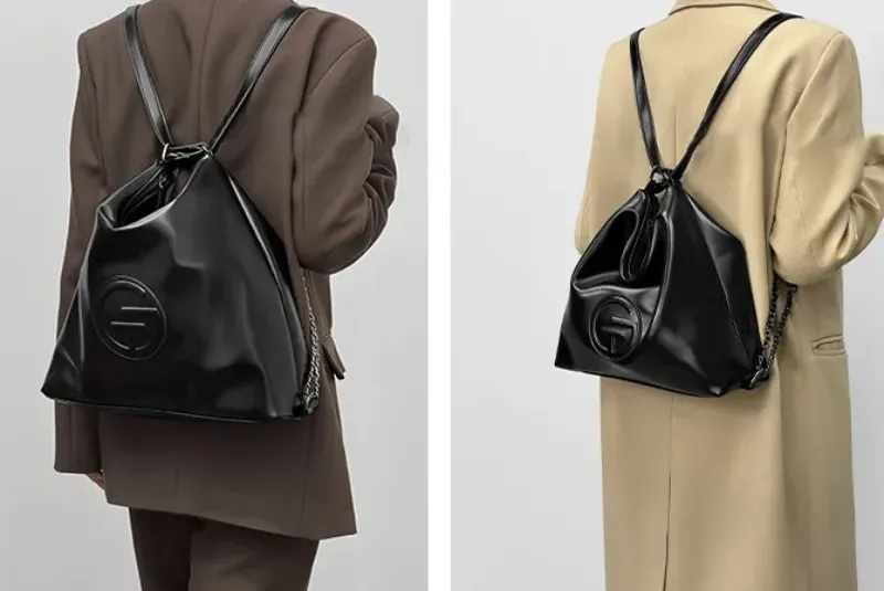 DEEPKEE original nubuck handmade full-grain genuine leather cowhide bag 軟牛皮鬆弛感雙肩包A242號