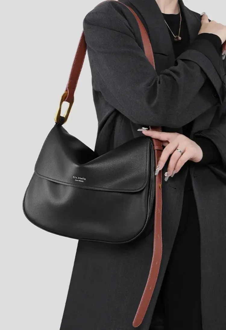 DEEPKEE original nubuck handmade full-grain genuine leather cowhide bag 軟皮真皮斜背包A21號