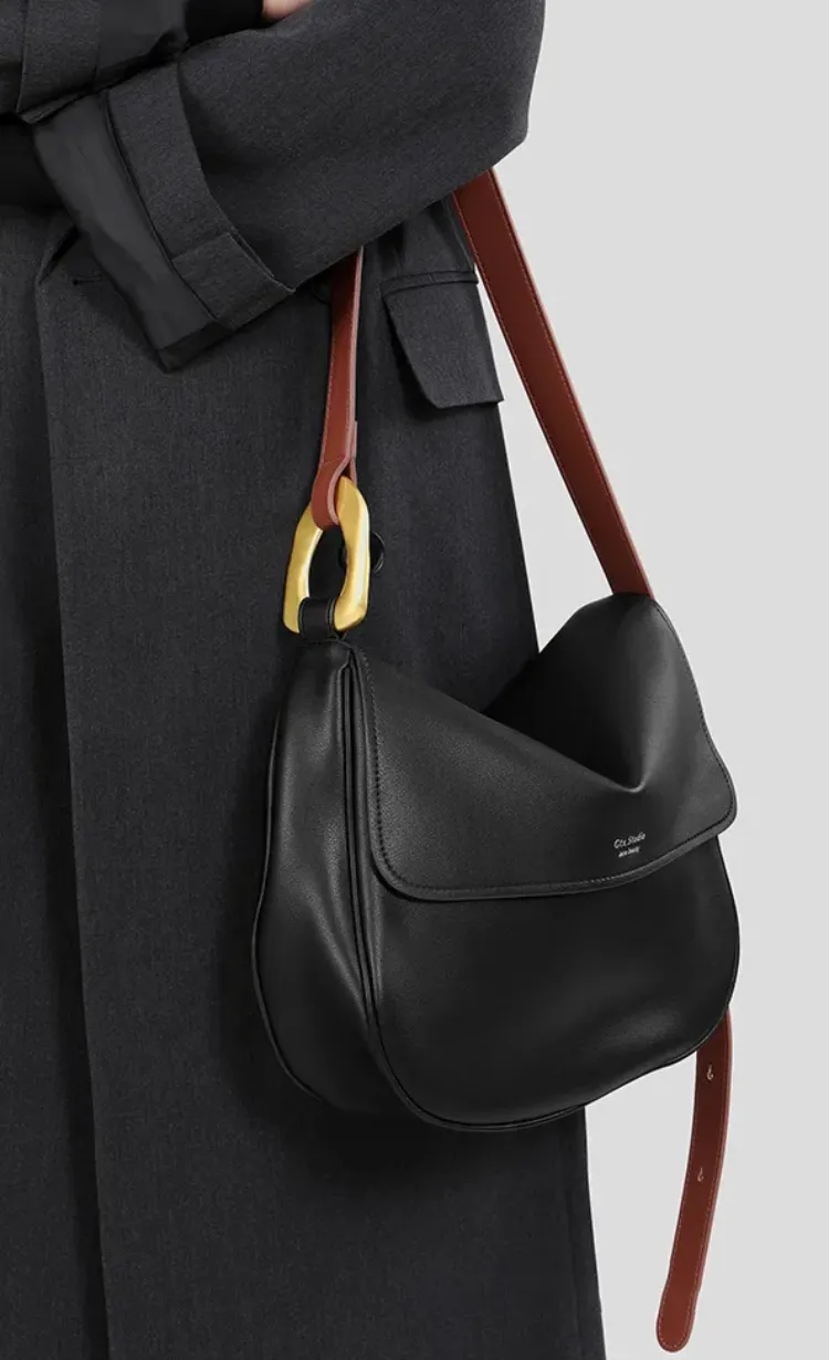 DEEPKEE original nubuck handmade full-grain genuine leather cowhide bag 軟皮真皮斜背包A21號