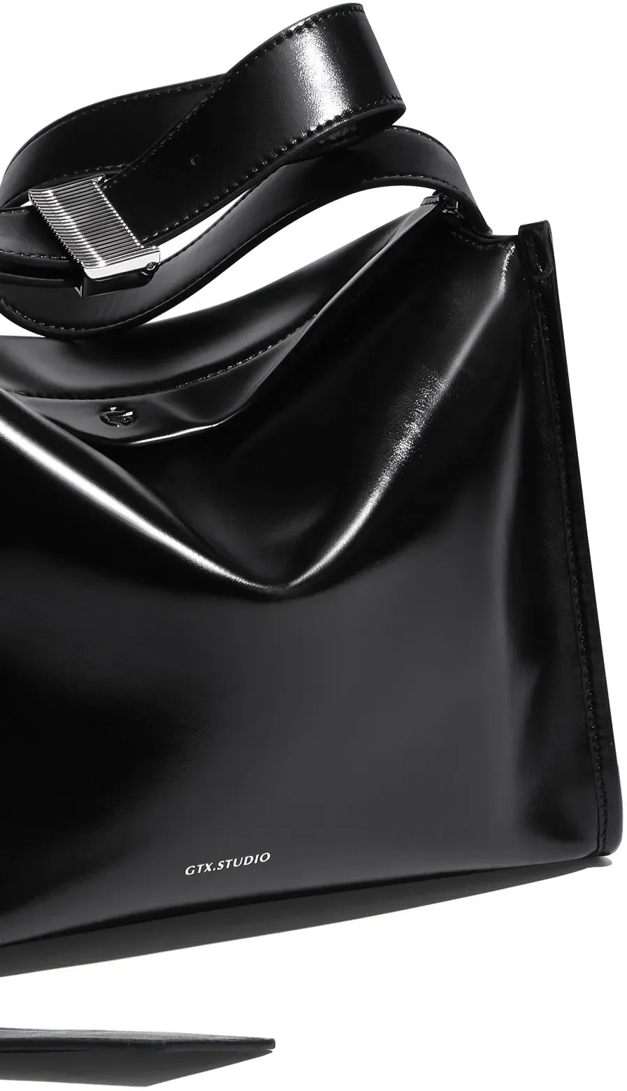 DEEPKEE original nubuck handmade full-grain genuine leather cowhide bag 黑色高級感肩斜背包A273號