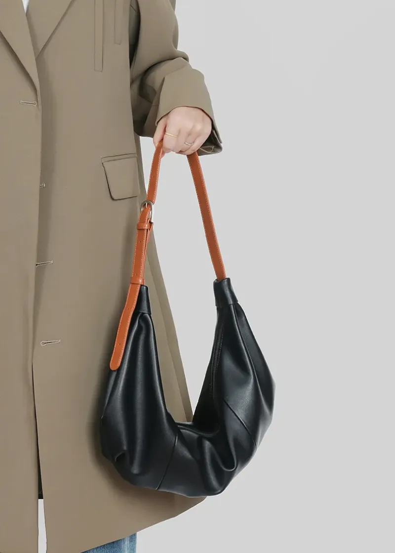 DEEPKEE original nubuck handmade full-grain genuine leather cowhide bag 單肩斜垮包hobo包 2545號