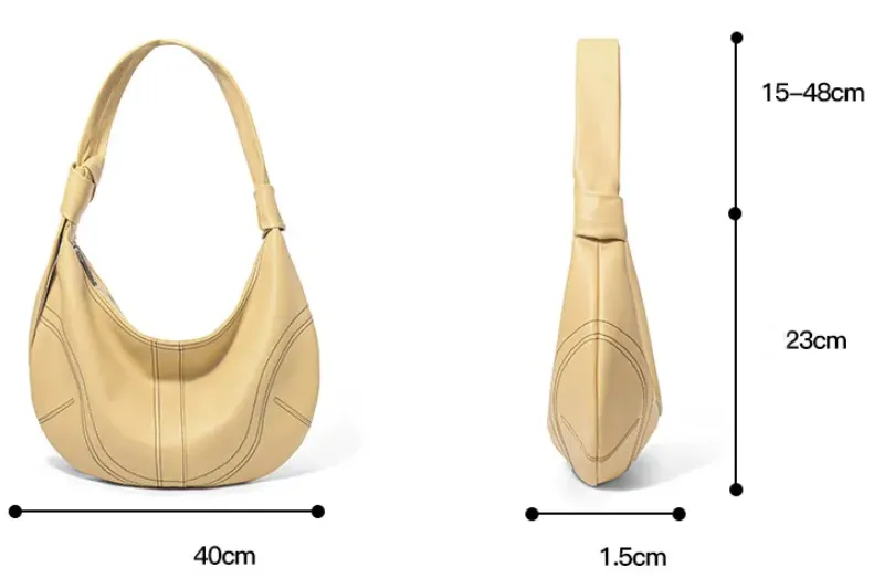 DEEPKEE original nubuck handmade full-grain genuine leather cowhide bag 新款腋下真皮女包#2540號