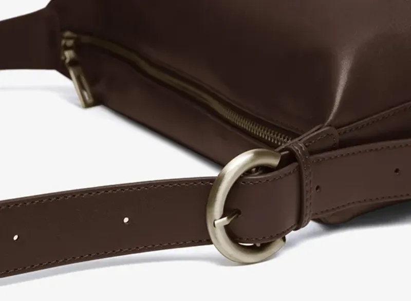 DEEPKEE original nubuck handmade full-grain genuine leather cowhide bag 軟皮斜挎包A234號