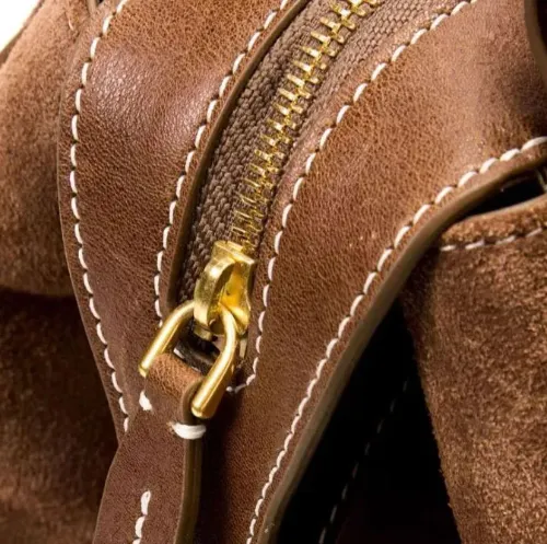 DEEPKEE original nubuck handmade full-grain genuine leather cowhide bag 經典系列真皮腋下通勤包餃子包 09101號