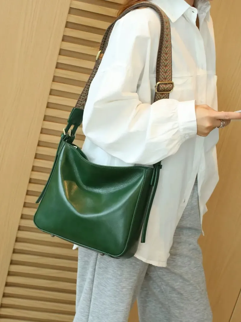DEEPKEE original nubuck handmade full-grain genuine leather cowhide bag 植鞣牛皮真皮女包#8803號