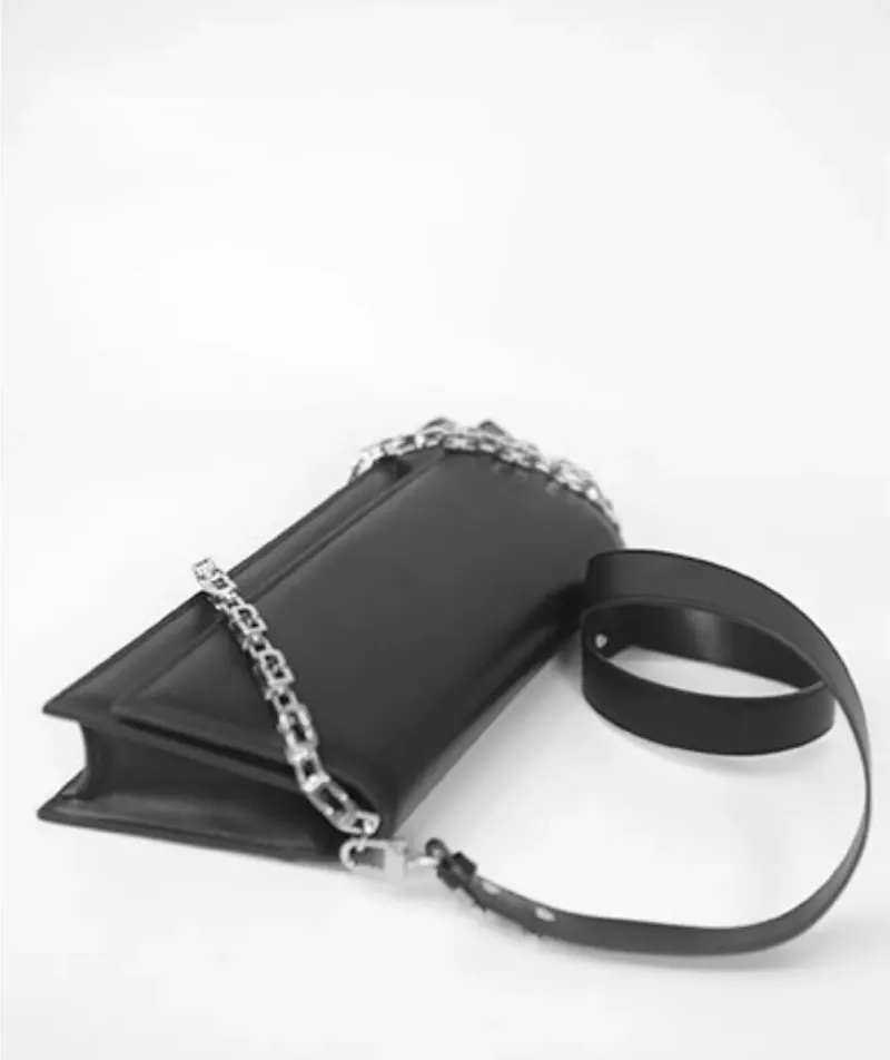 DEEPKEE original nubuck handmade full-grain genuine leather cowhide bag高級質感鏈條包 283號