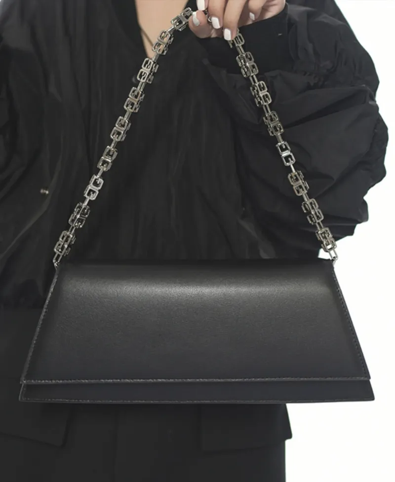 DEEPKEE original nubuck handmade full-grain genuine leather cowhide bag高級質感鏈條包 283號