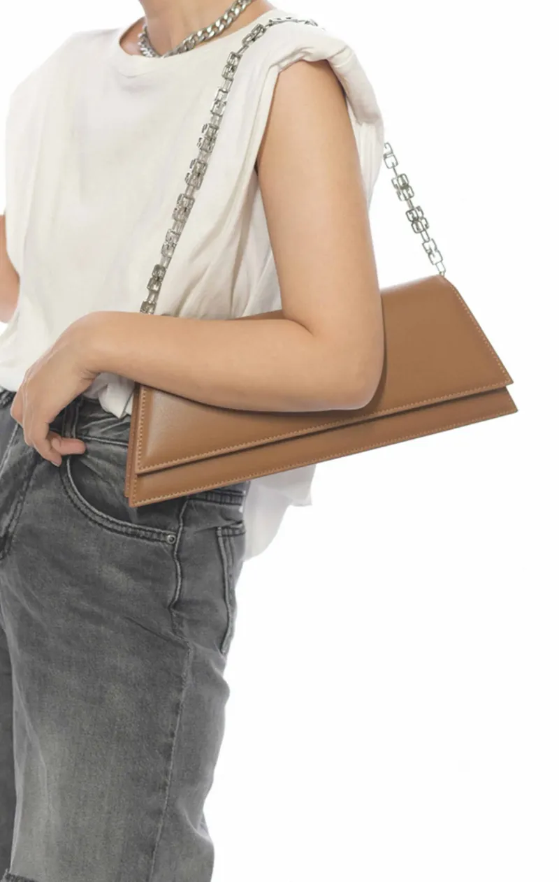 DEEPKEE original nubuck handmade full-grain genuine leather cowhide bag高級質感鏈條包 283號