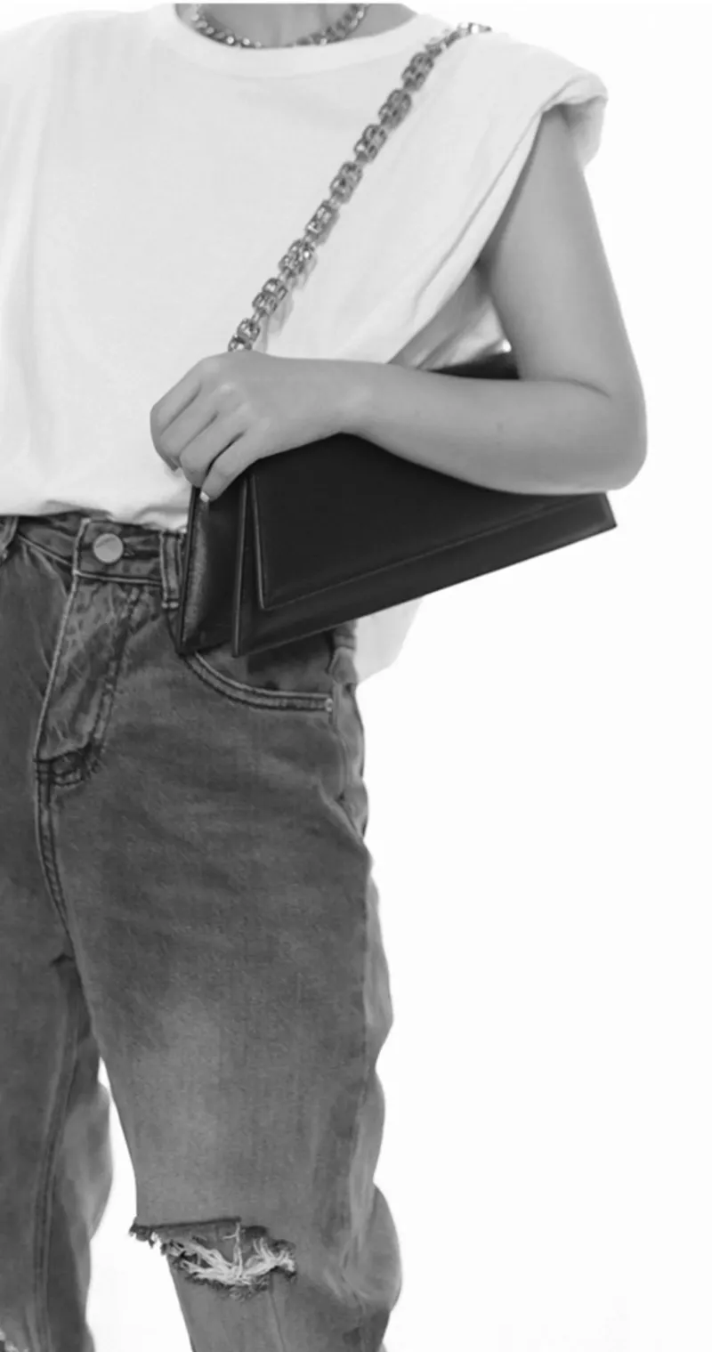 DEEPKEE original nubuck handmade full-grain genuine leather cowhide bag高級質感鏈條包 283號