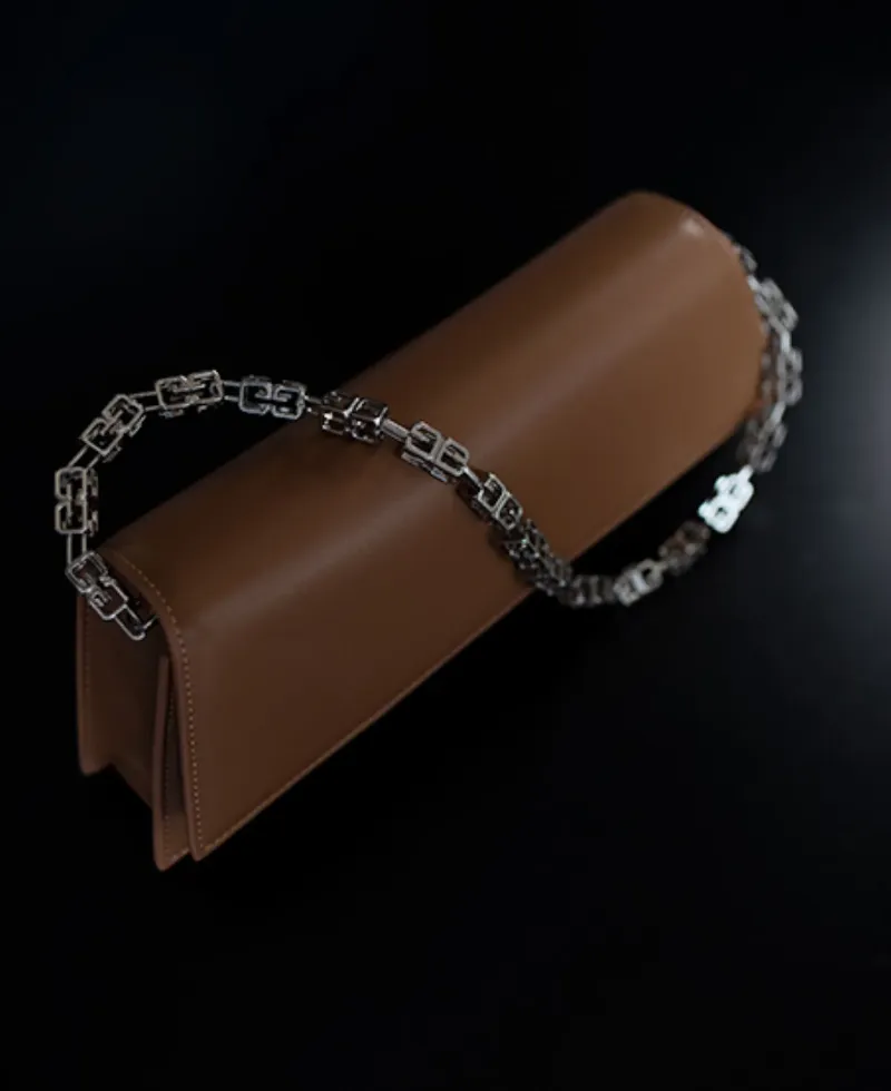 DEEPKEE original nubuck handmade full-grain genuine leather cowhide bag高級質感鏈條包 283號