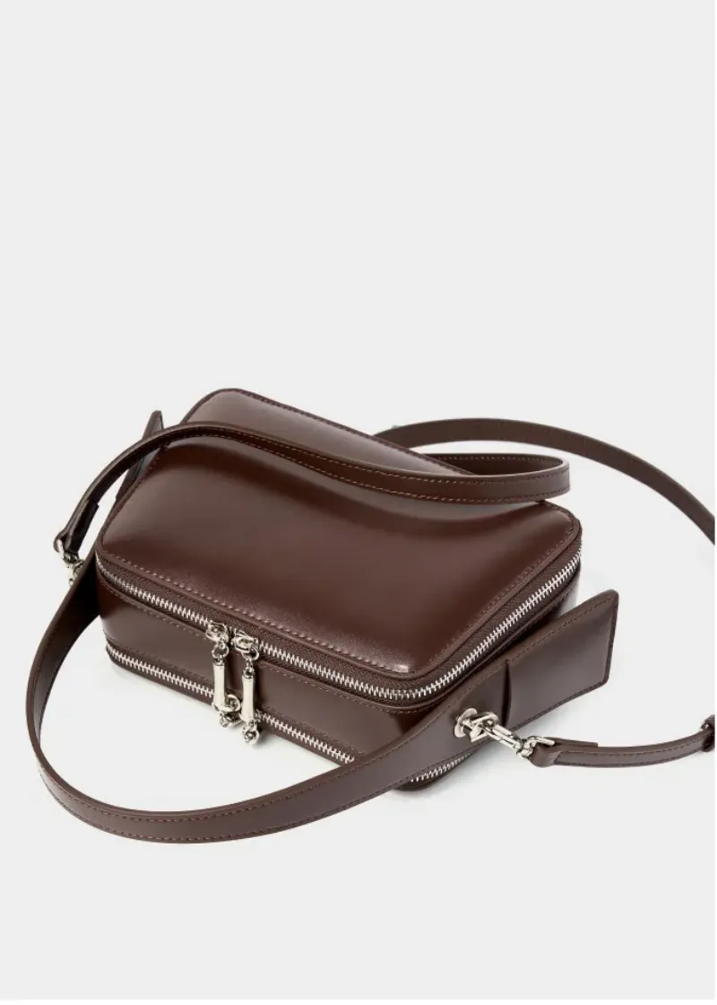 DEEPKEE original nubuck handmade full-grain genuine leather cowhide bag bread掛耳小方包#2950號