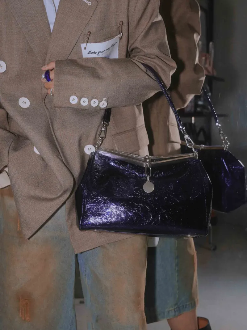 DEEPKEE original nubuck handmade full-grain genuine leather cowhide bag Kod wap 356號