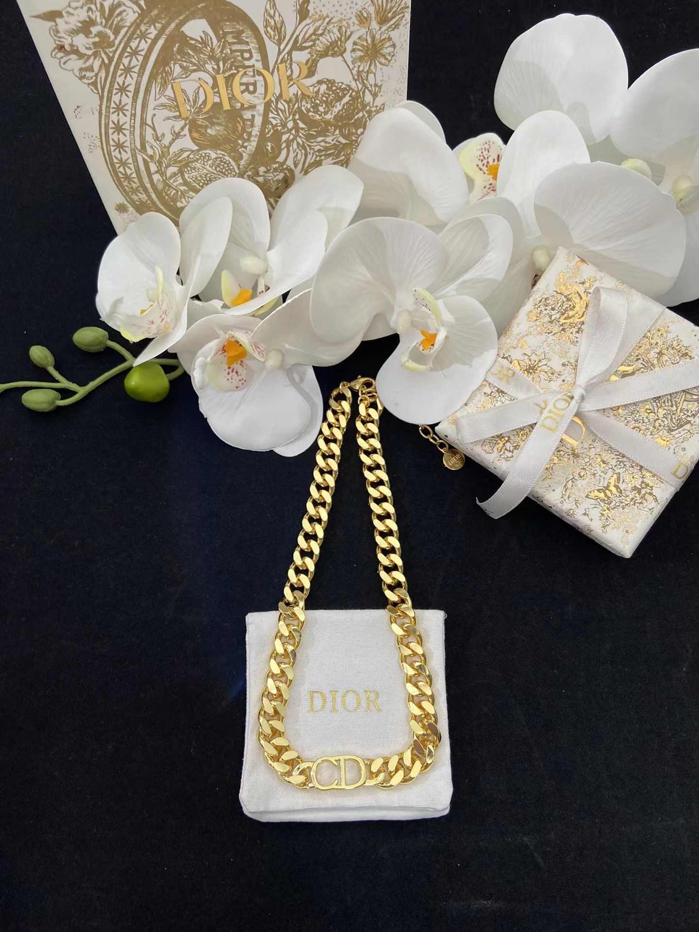 Dior新作ディオール Cruiseコレクション CDチョーカー ネックレス