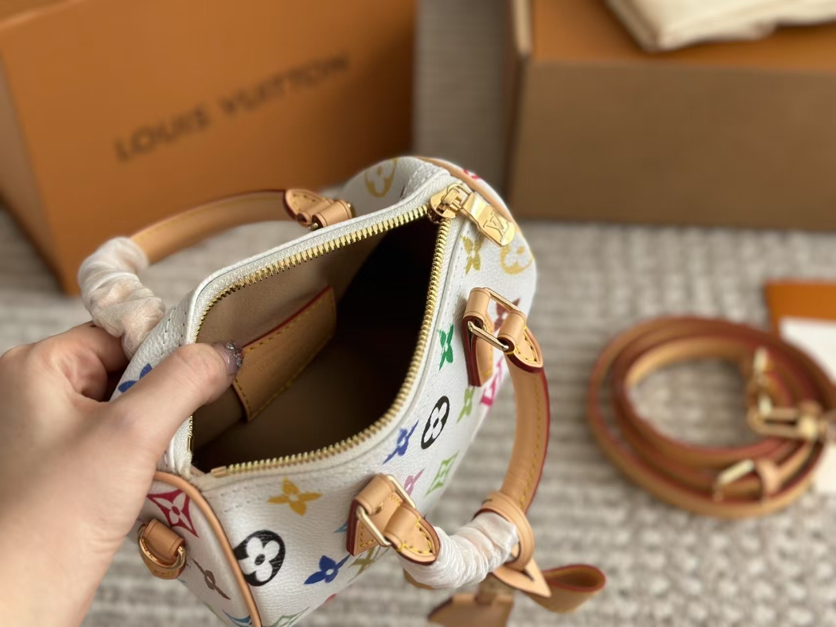 【LOUIS VUITTON】ルイ・ヴィトン★LV x TM NANO SPEEDY 16*10*7.5cm