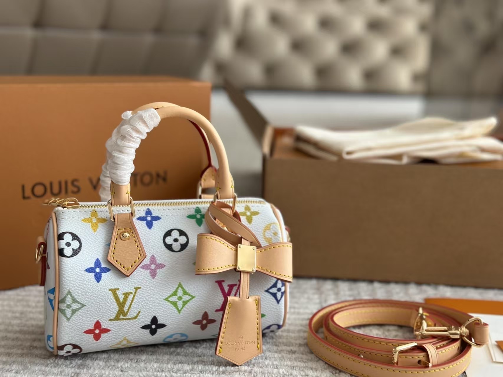 【LOUIS VUITTON】ルイ・ヴィトン★LV x TM NANO SPEEDY 16*10*7.5cm