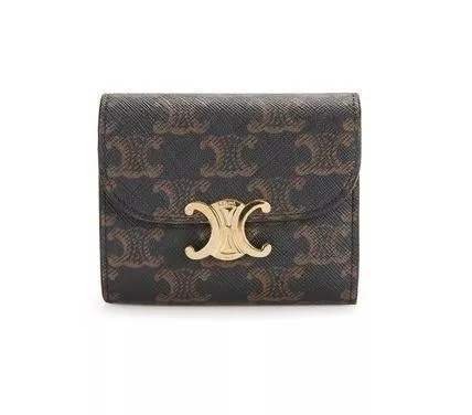 スモール トリオンフウォレット / トリオンフキャンバス ホワイト / タン