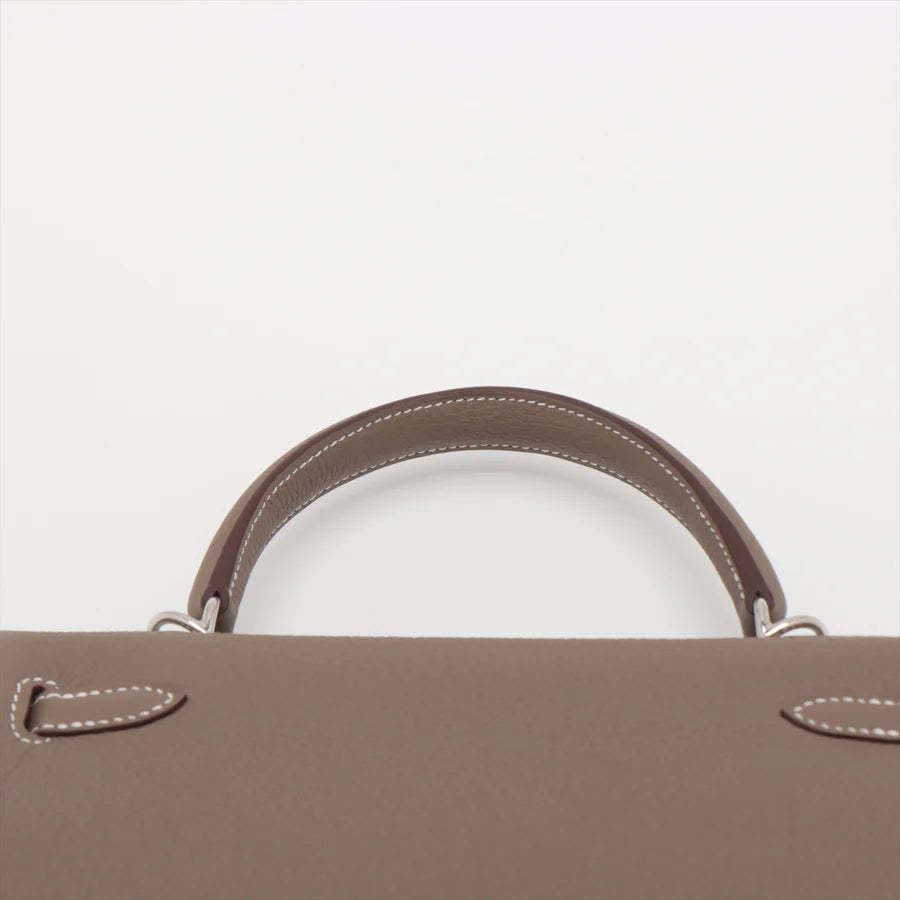 エルメス ケリー25 トゴ エトゥープ シルバー金具