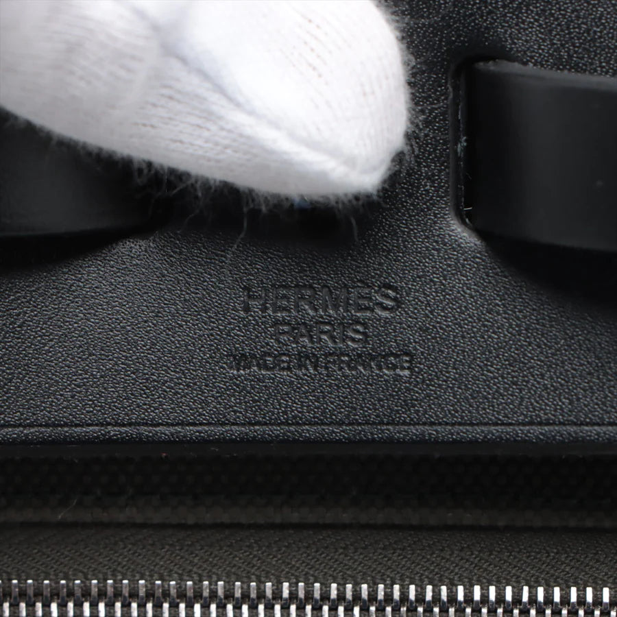 エルメス エールバッグジップPM トワルミリタリー カーキ シルバー金具