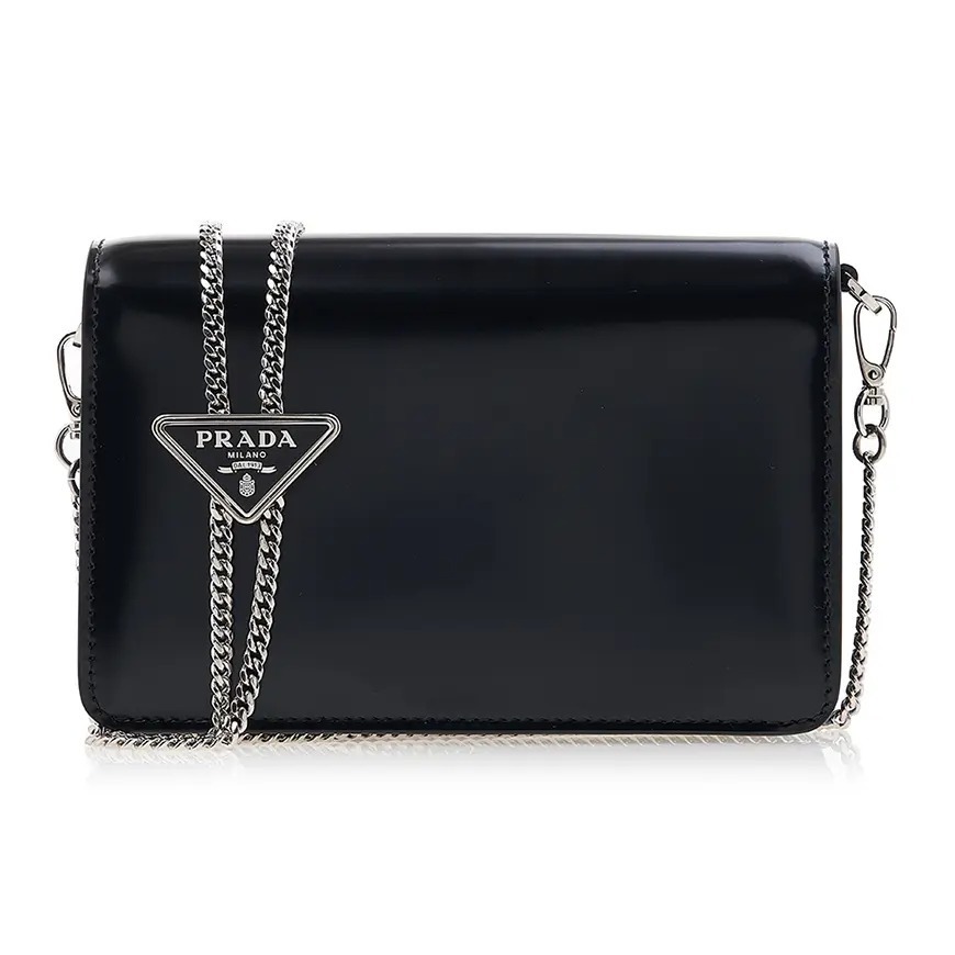 PRADA-三角ロゴ-チェーン-ショルダーバック